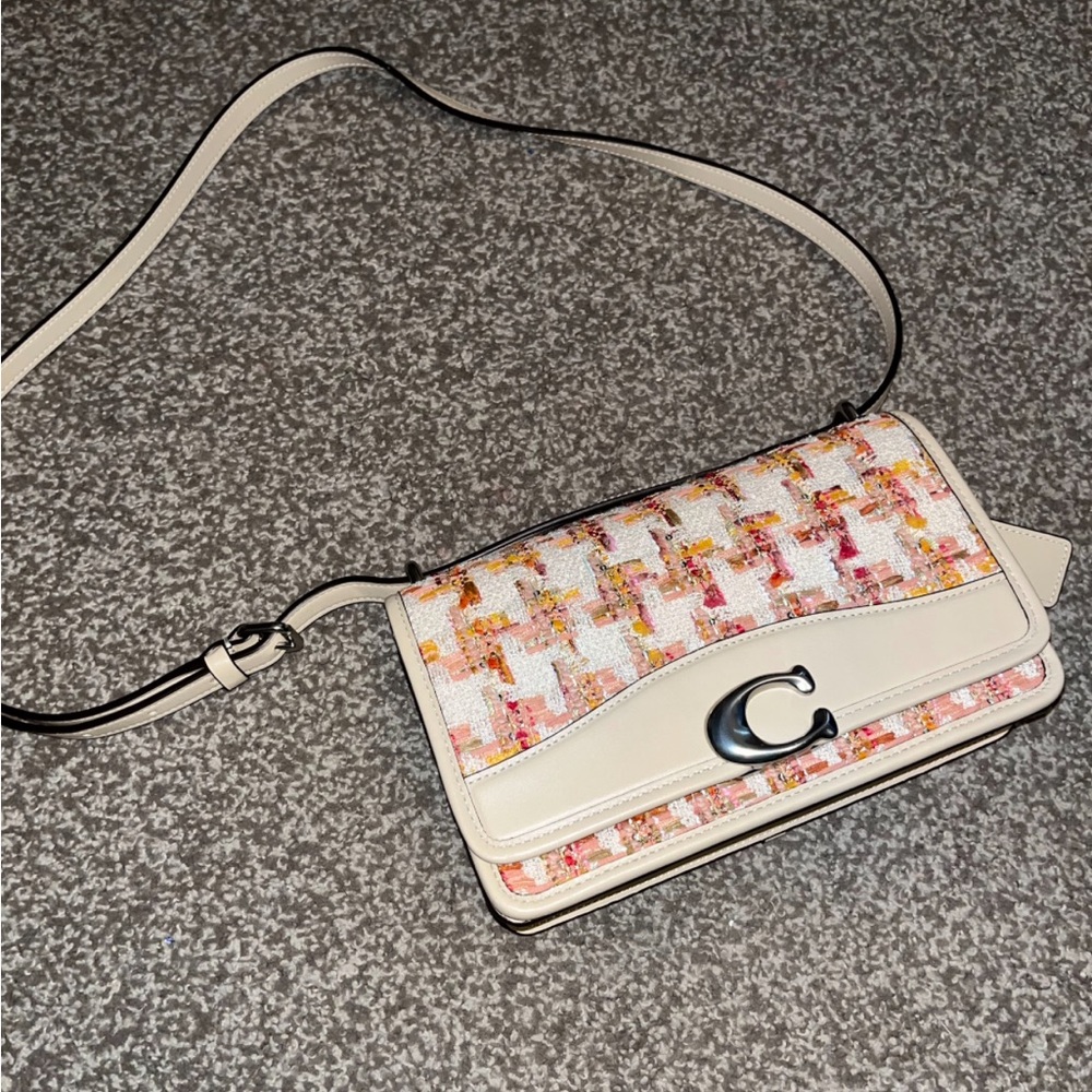 Coach Bandit Crossbody Bag Tweed Multicolor